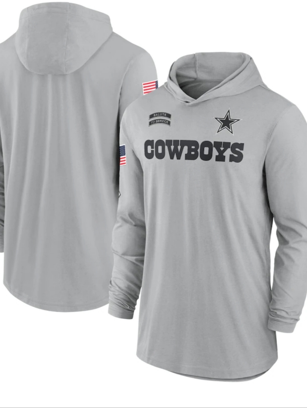 Dallas Cowboys Salute To Service Hooded Dri Fit Shirt